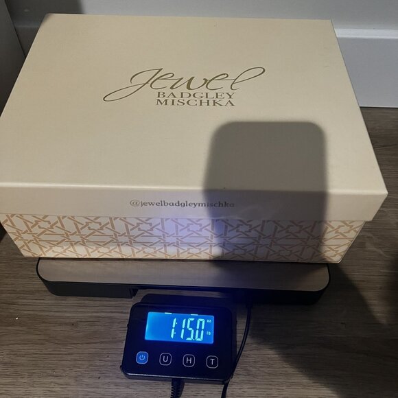 NWT Jewel Badgley Mischka Jailene Navy Satin Pointed Toe Ankle Strap Heels SZ 8 - Picture 11 of 11